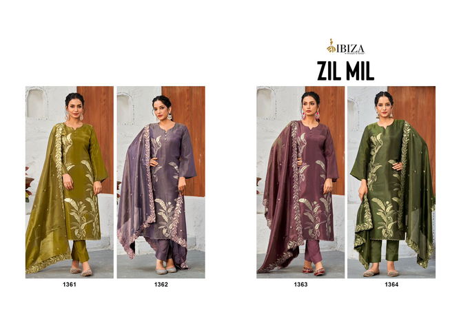 Zil Mil By Ibiza Simar Muslin Embroidery Salwar Kameez Exporters In India